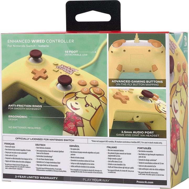 Produktbild PowerA Enhanced Wired Controller – Animal Crossing: Isabelle (Switch)