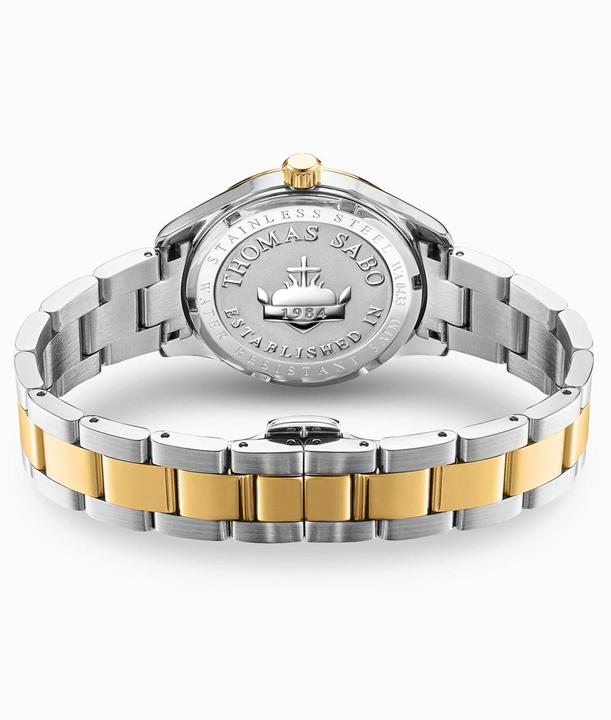 Immagine prodotto Thomas Sabo Damenuhr mit Schmetterlingen Bicolor (Orologio da polso analogico, 34 mm)