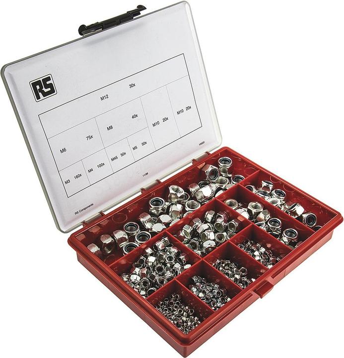 Rs Pro Selbstsichernd Muttern Sortiment (M10, M12, M3, M4, M5, M6, M8)