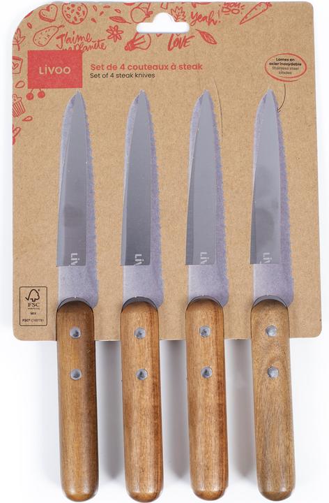 Image du produit Livoo Set de 4 couteaux à steak (4 pièce(s), Couteau)