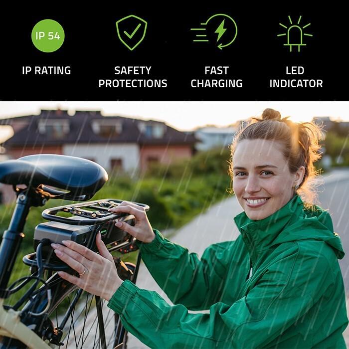 Immagine prodotto Qoltec Ladegerät für E-Bike 36V 42V 2A 5.5x2.1 (Batteria E-Bike)