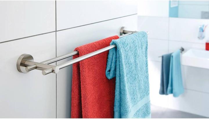 Actual product image tesa MOON Towel rail two-arm incl. adhesive solution without drilling