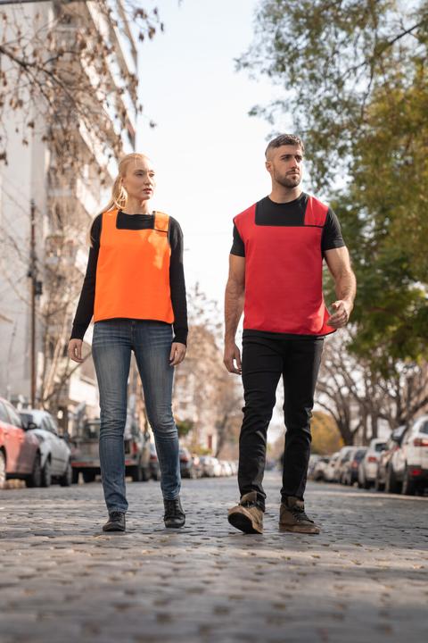 Produktbild Korntex Warnweste im asymmetrischen Design (S/M)