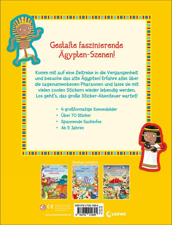 Produktbild Mein grosses Abenteuer-Stickerbuch - Altes Ägypten (Deutsch, Anna Taube, Ed Myer, Joshua George, 2022)