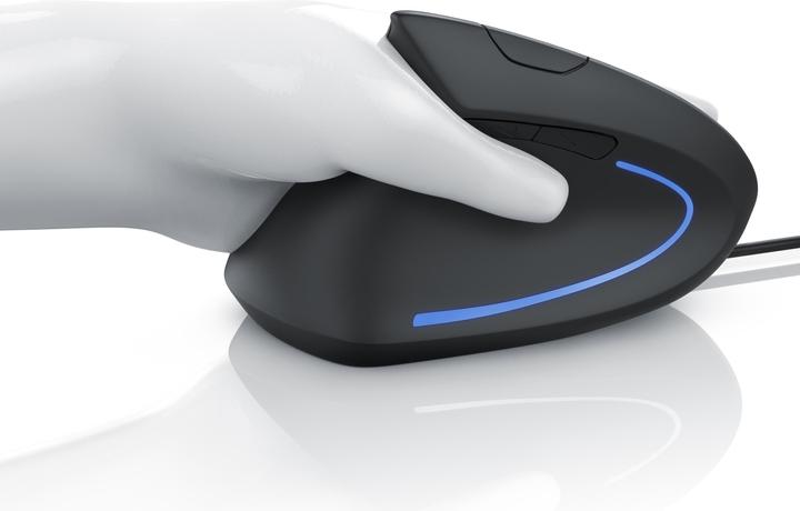 Image du produit CSL souris ergonomique, filaire, optique verticale pour gaucher, contre bras de souris/tennis (Filaire)