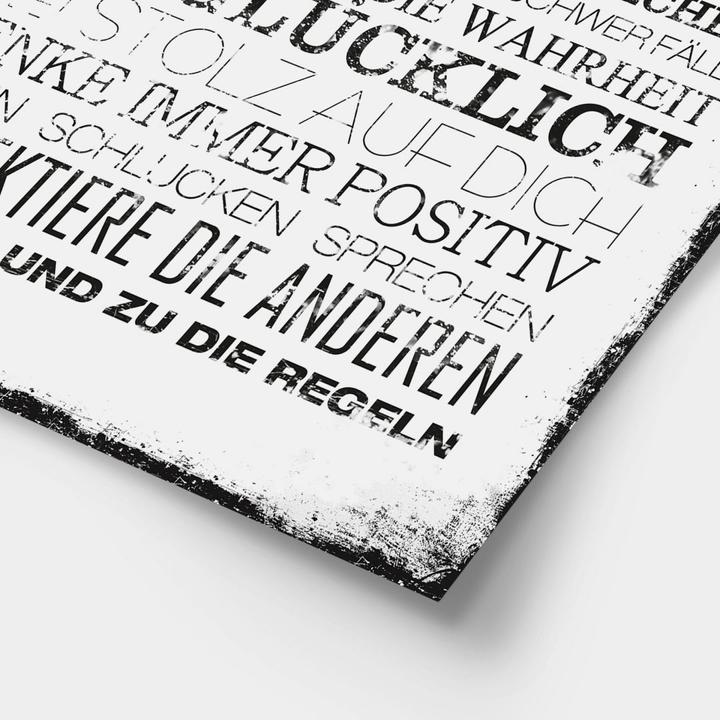 Actual product image Trenddeko Poster house rules 24 x 30 cm, paper (24 x 30 cm)