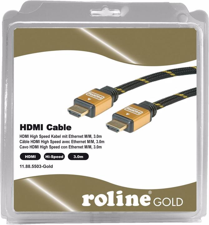 Produktbild Roline HDMI (Typ A) — HDMI (Typ A) (3 m, HDMI)