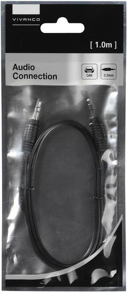 Produktbild Vivanco 3,5mm Verbindung, 3,5mm St.-3,5mm Stecker (1 m, 3.5mm Klinke (AUX))
