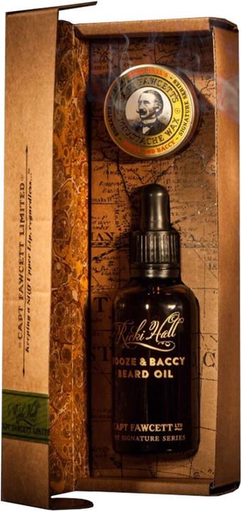 Actual product image Captain Fawcett Capt. Fawcett Care - Ricki Hall Booze & Baccy Beard Oil & Moustache Wax Set