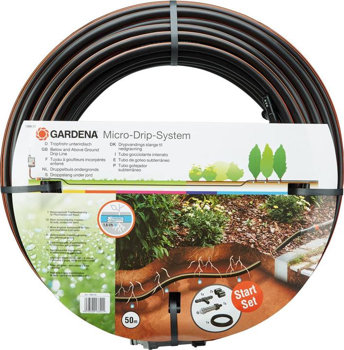 Gardena Tropfrohr unterirdisch (Tropfschlauch + Tropfrohr)