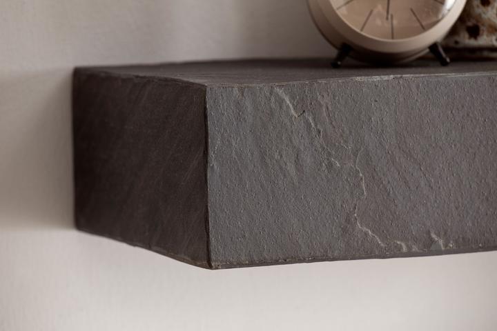 Produktbild FineBuy Wandregal FB55703 Massivholz Anthrazit 120 cm (20 x 120 x 10 cm)