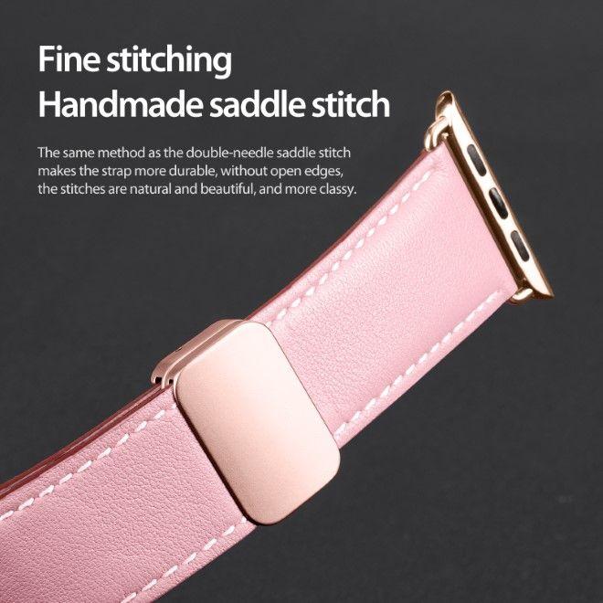 Actual product image Dux Ducis YA Strap (42 mm, 44 mm, 45 mm, 49 mm, Calfskin, Apple Watch Series 1, Apple Watch Series 2, Apple Watch Series 3, Apple Watch Series 4, Apple Watch Series 5, Apple Watch Series 6, Apple Watch Series 7, Apple Watch Series 8, Apple Watch Series 9, Apple Watch SE, Apple Watch Ultra, Apple Watch Ultra 2)