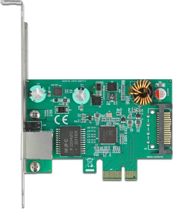 Produktbild Delock PCI Express x1 Karte 1 x RJ45 2,5 Gigabit LAN PoE+ RTL8125 (Mini PCI Express)