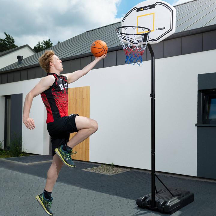 Image du produit Gymrex Basketballkorb mit Ständer Basketballanlage wetterfest Korbanlage 190-260cm