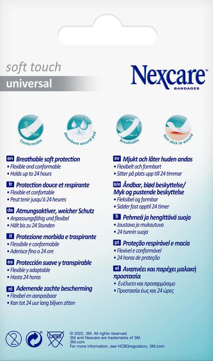 Actual product image Nexcare Soft Touch universal pansements assortiment 3 tailles (40 x)