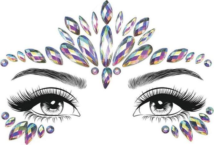 Actual product image Smiffys Face Jewels - Ice Queen