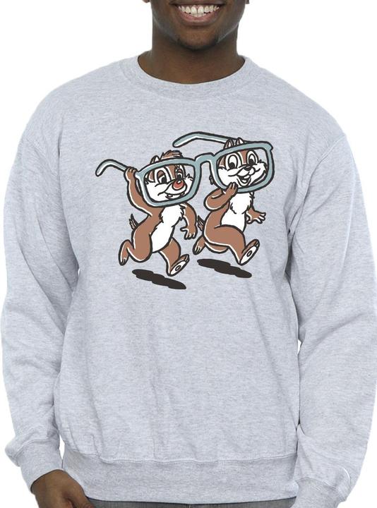 Actual product image Disney Mens Chip 'n Dale Glasses Sweatshirt (XXL)