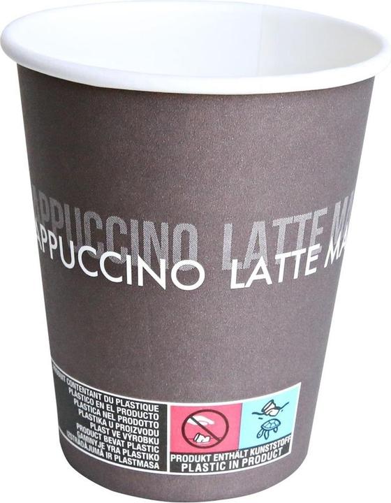 Produktbild Hygostar Kaffeebecher To Go 400ml DM 90mm Pappe braun-weiss VE=50 Stück (50 x)