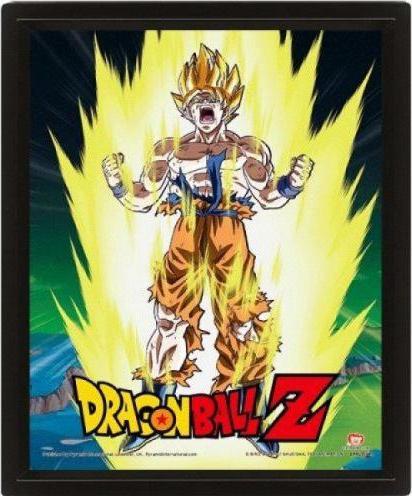 Actual product image Pyramid Framed 3D Cornice Dragon Ball Z Power Levels 26x20cm (26 x 20 cm)