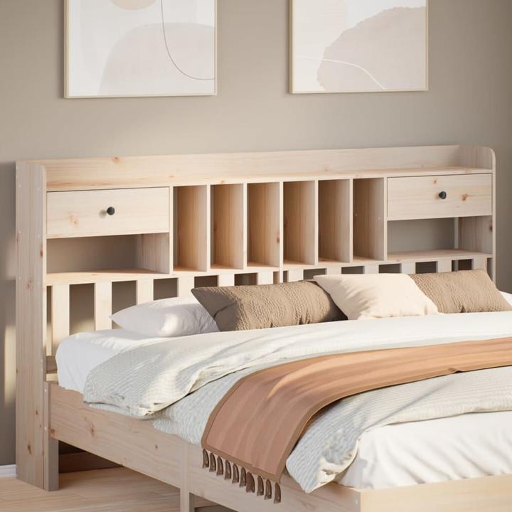 Produktbild VidaXL Kopfteil Bettkopfteil Betthaupt mit Stauraum 180cm Massivholz Kiefer
