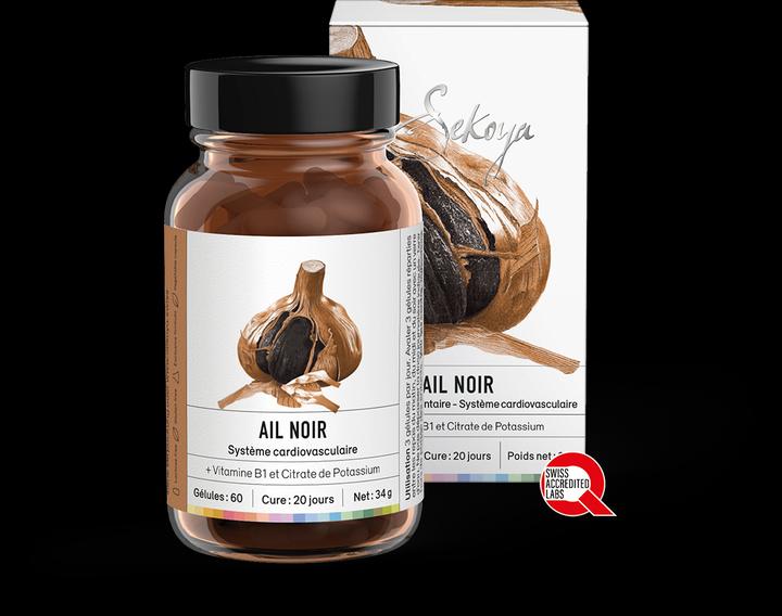 Immagine prodotto Sekoya Aglio nero | Supporto per la pressione alta (60 Pezzo/i, Pillole)