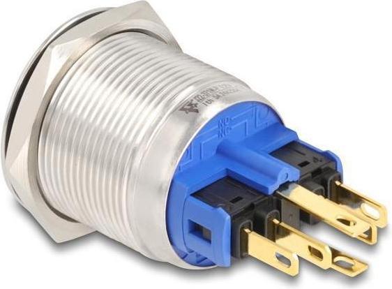 Image du produit Delock Bouton-poussoir à encastrer 22 mm 6 x connexion soudée LED blanche