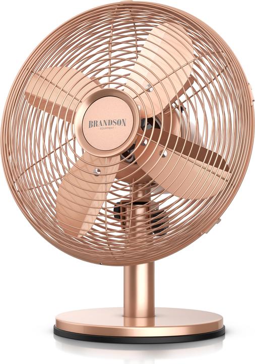 Produktbild Brandson Tischventilator Retro Design, Oszillation, Neigbar, Metallgehäuse, Lüfter 30W, 28 cm Ø, 3 Stufen (50 dB)