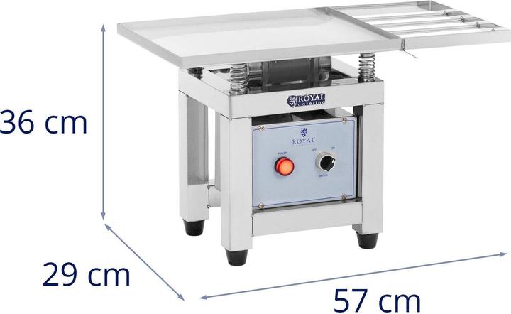 Produktbild Royal Catering Schokoladen-Rütteltisch Vibrationstisch Pralinenrüttler Edelstahl 45 W