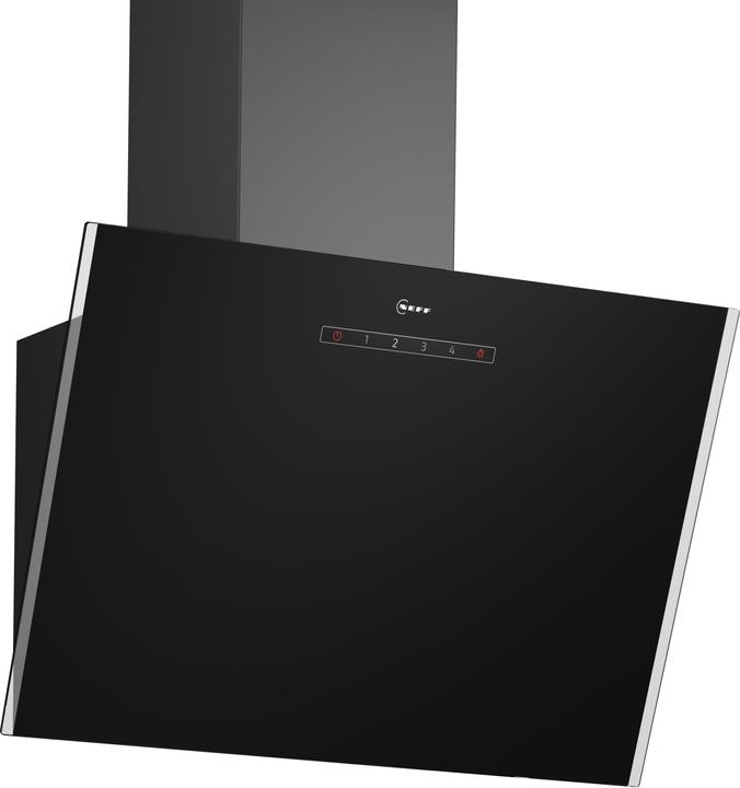 Neff N 30, wall-mounted fair, 60 cm, clear glass black printed, D63IDK1S0 (Wall hood)