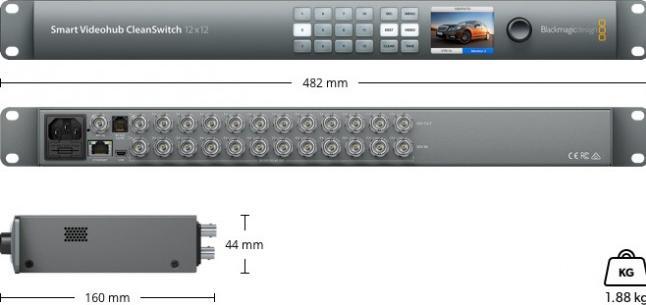 Actual product image Blackmagic Smart Videohub CleanSwitch 12x12 (Digital -> Digital)