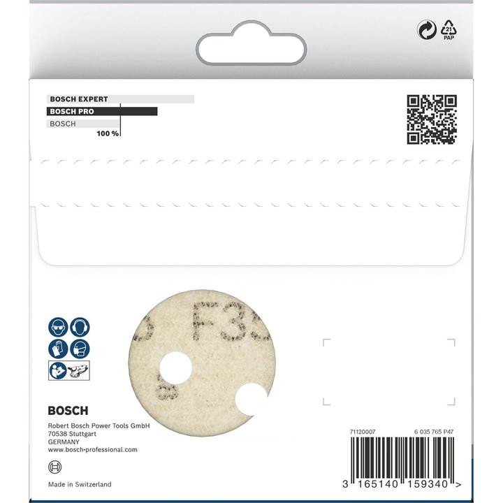 Image du produit Bosch Professional Zubehör PRO F355 Feuille abrasive, 125 mm, G100 (100)