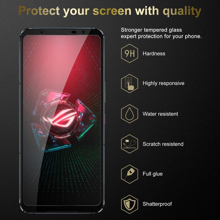 Produktbild Cadorabo Vollbild Displayschutzglas (1 Stück, Asus ROG Phone 5)