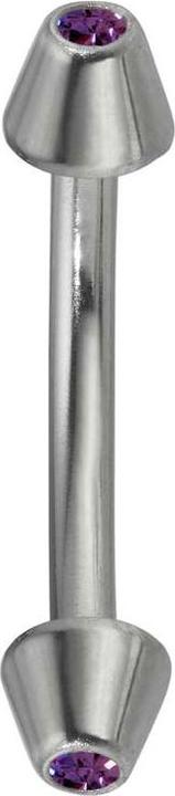 Produktbild Bijouteria Augenbrauenpiercing (Chirurgenstahl 316L, Kristall)
