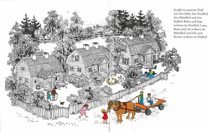 Produktbild Kindertag in Bullerbü (Deutsch, Ilon Wikland, Silke von Hacht, Astrid Lindgren, 1967)