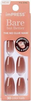 Produktbild KISS Adhesive nails ImPRESS Bare but Better MC - Flare 30 pcs