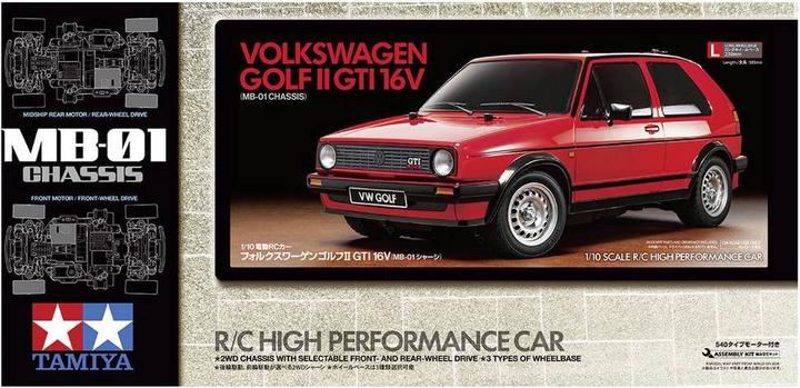 Produktbild Tamiya 1/10 RC VW Golf II GTI 16V (MB-01) (Kit)