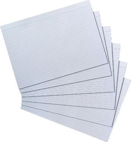 Image du produit Herlitz Fiches A4 175 g/m² Blanc Ligné (210 x 297 mm, 175 g/m², 100 x)