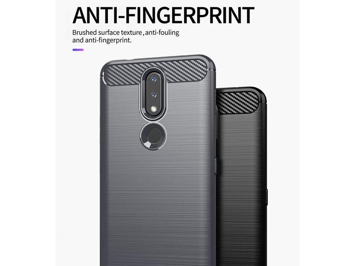 Actual product image Screenguard Nokia 2.4 Cover Carbon Brushed Soft TPU (Nokia 2.4)