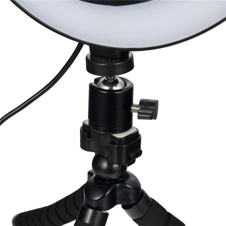 Image du produit JTI Lampe à selfie/annulaire (26 cm) avec trépied malléable (éclairage annulaire)
