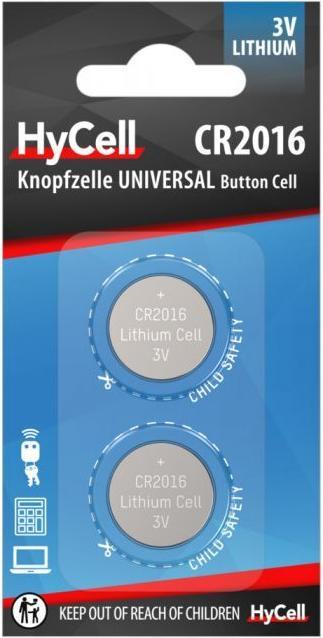 Actual product image HyCell CR 2016 Lithium (2 pcs., CR2016, 70 mAh)
