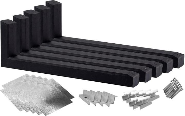 Actual product image Wattstone PV elevation flat roof for 4 solar modules 15° concrete base aluminium-laminated building (Solar system mounting material)