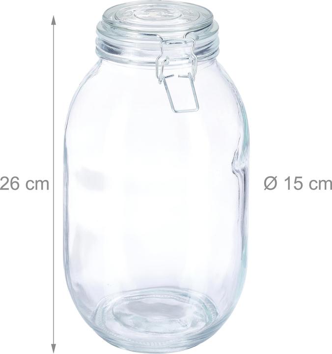 Actual product image Relaxdays Cliptop Jar (1 pcs., 3 l)