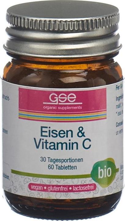 Actual product image GSE Iron + Vitamin C Complex Organic Tabl (60 Piece, Pills, 123 g)