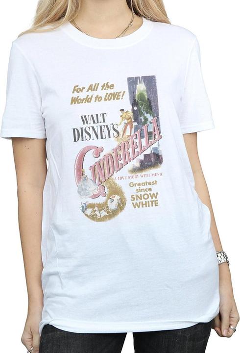 Actual product image Cinderella Womens/Ladies Poster Cotton Boyfriend T-Shirt (3XL)