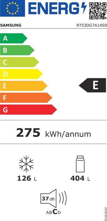 Label énergétique Samsung RT53DG7A14S9 (530 l)
