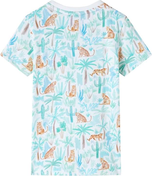 VidaXL Kinder-T-Shirt Ecru 128,Material: 95 % Baumwolle. 5 (128)