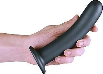 Image du produit Ouch! Smooth G-Spot Dildo - 7" / 17 cm - Gun Metal