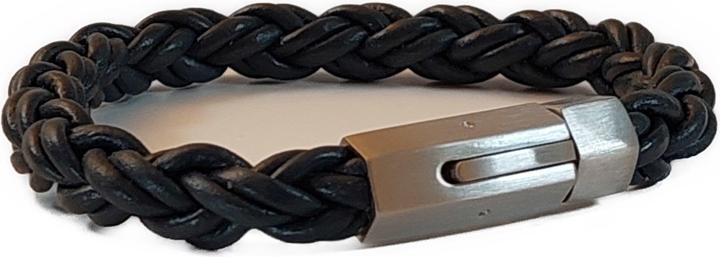 Produktbild Thomss Lederarmband No.16 Unisex Leder Dunkelblau & Edelstahlverschluss Umfang 21cm (21 cm, Edelstahl, 100% Leder)
