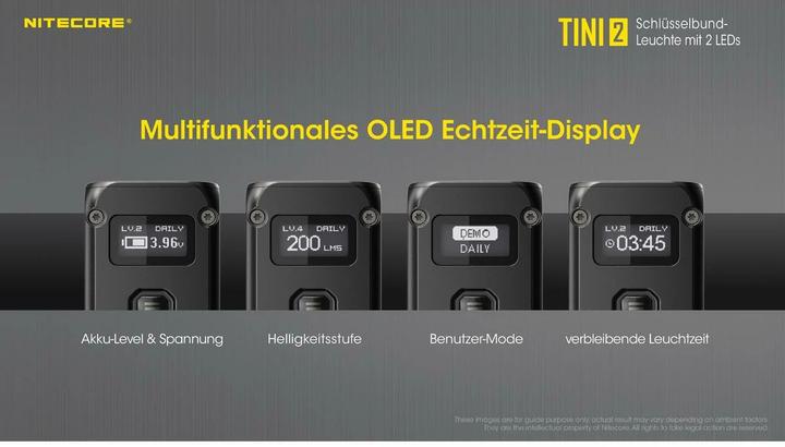 Produktbild Nitecore TINI 2 - 500 Lumen, schwarz (4.70 cm, 500 lm)