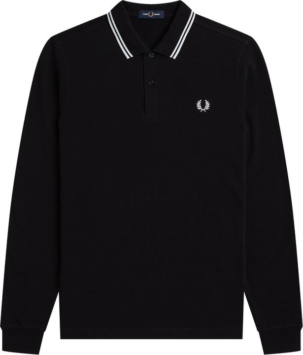 Fred Perry Twin Tipped Polo Long Sleeve black (M)